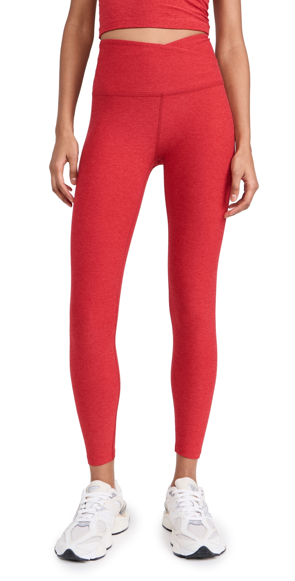 Beyond Yoga Spacedye At Your Leisure High Waisted Midi Leggings Ruby Red Heather XL