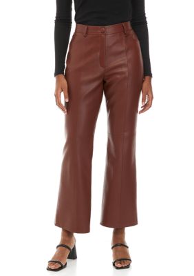 Biltmore Women's Faux Leather Ankle Pants, 6