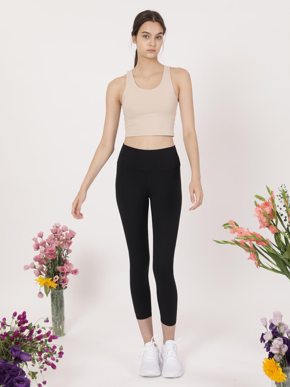 Biodegradable High-Waist 4-Way Stretch Leggings [Black]