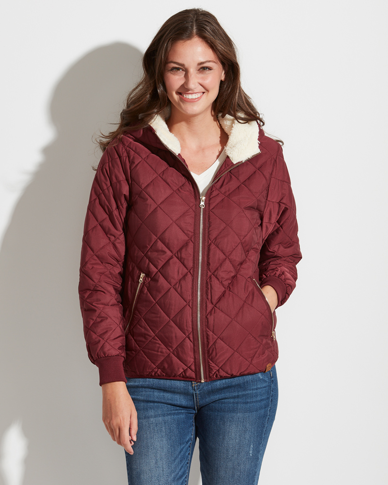 Birch Outfitters Burgundy Quilted Jacket