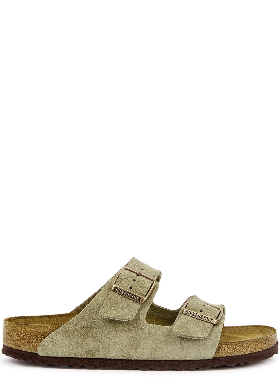 Birkenstock Arizona Taupe Suede Sliders - 4