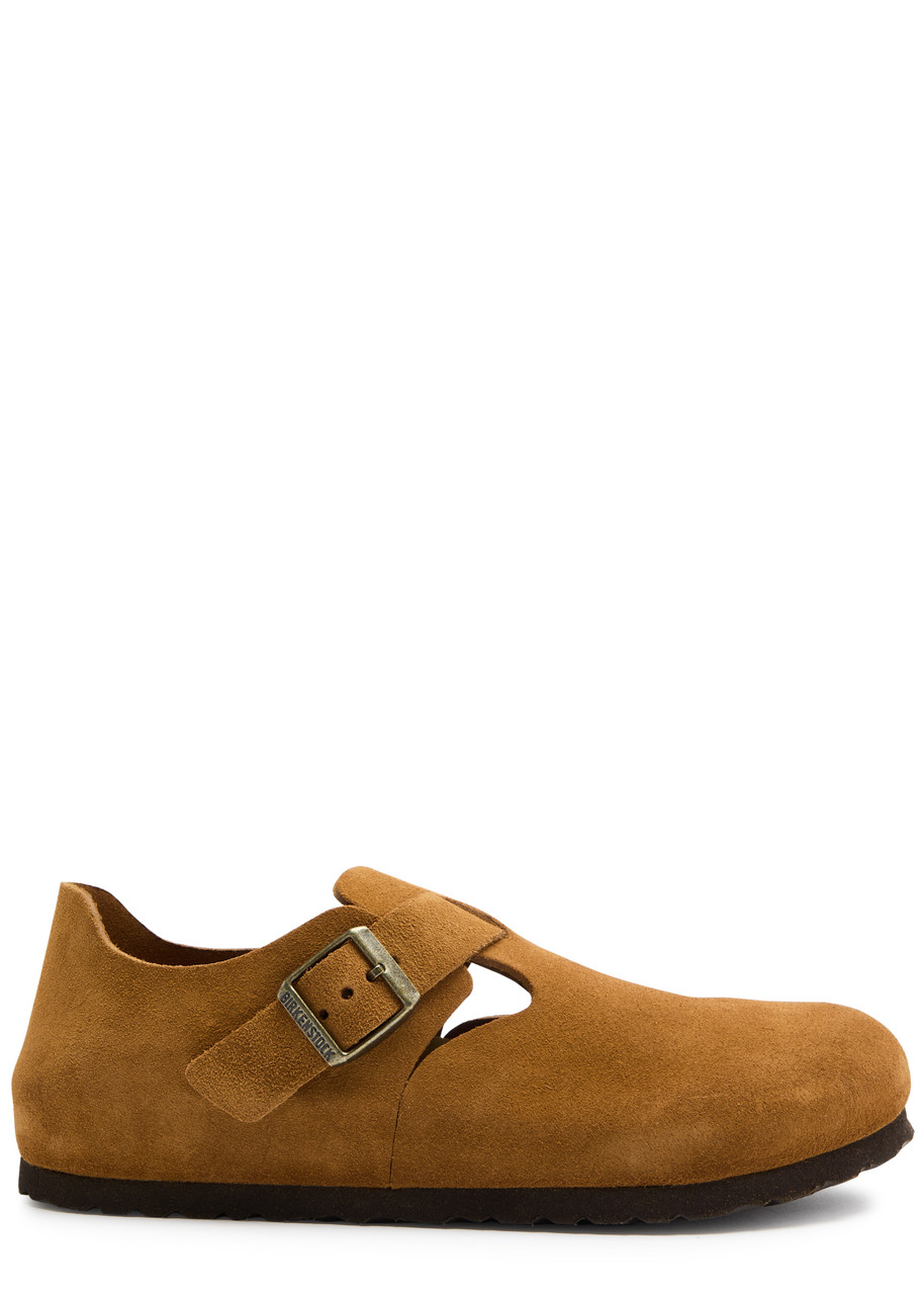 Birkenstock London Suede Clogs - Terracotta - 39 (IT39/ UK6)