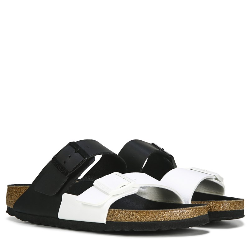 Birkenstock Women's Arizona Footbed Sandals (Black/White) - Size 36.0 M