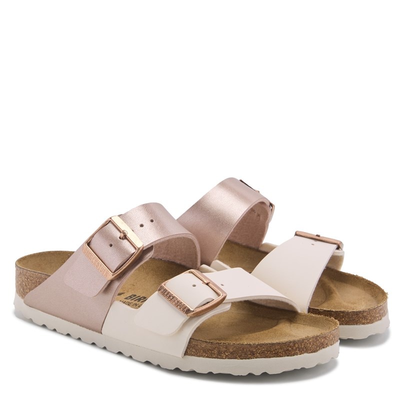 Birkenstock Women's Arizona Footbed Sandals (Silver Copper/Eggshell) - Size 36.0 M