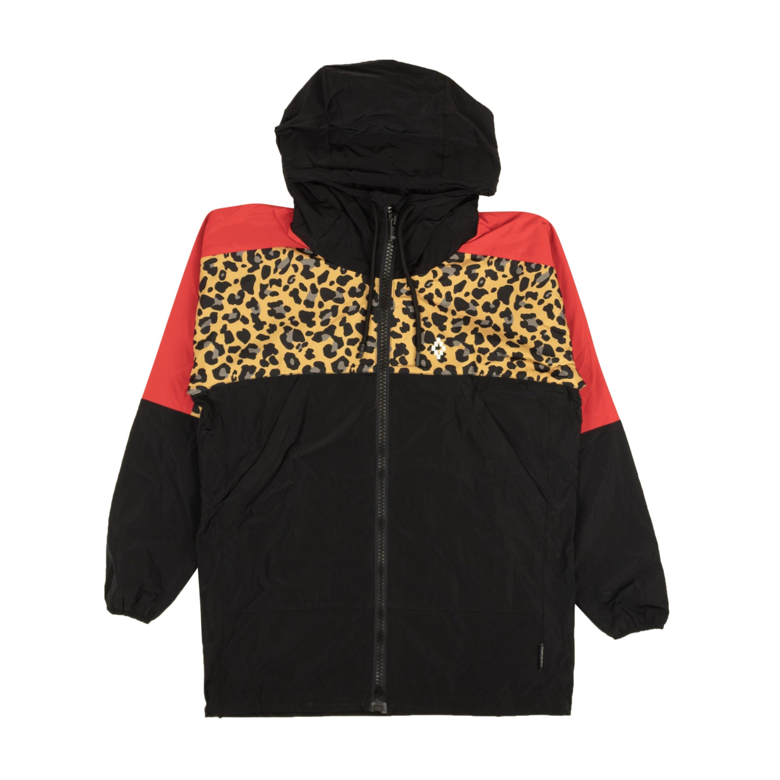 Black And Red Leopard Windbreaker