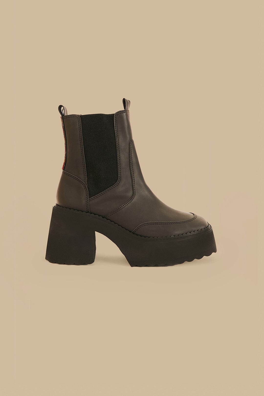 Black Block Heel Chelsea Boot, BLACK / 11