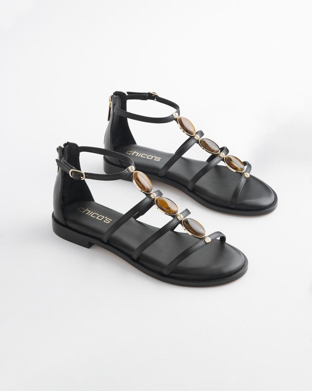 Black Embellished Sandals size 6 | Chico's