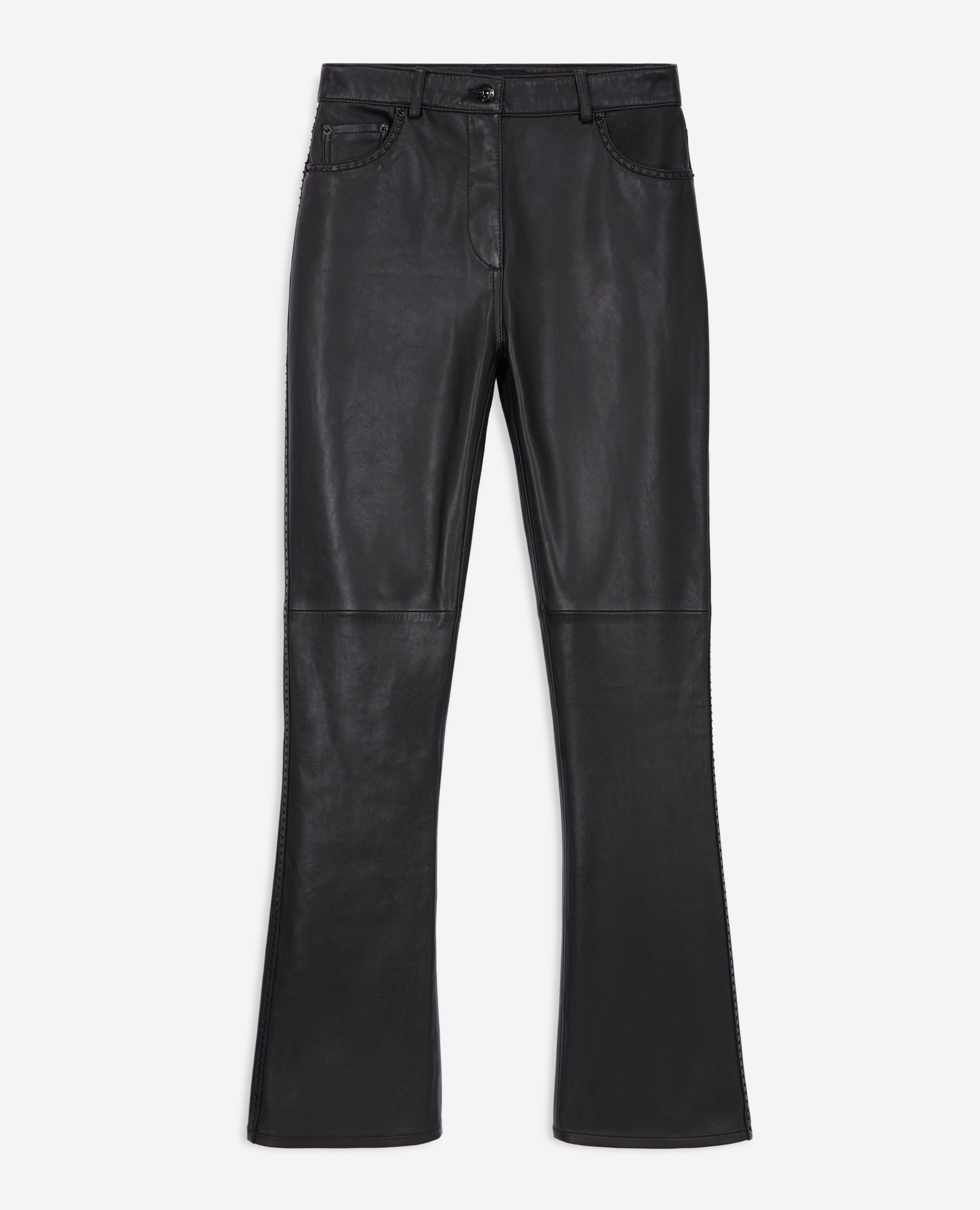 Black Leather Pants With Studs