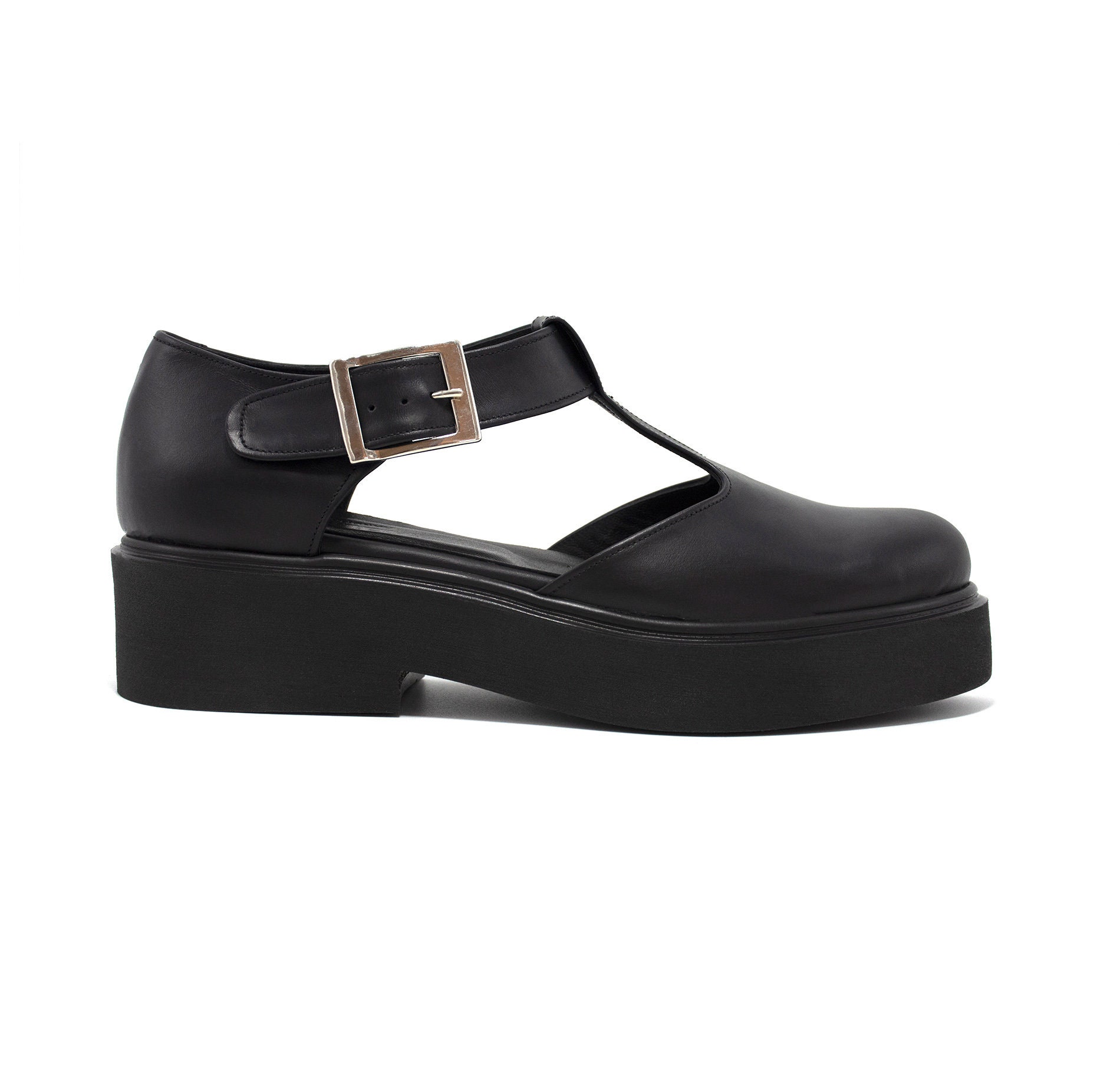 Black Leather Platform Mary Janes Shoes, Janes, Platform Sandals, Custom Shoes, Womens Shoes, Chunky Janes, Wide T Strap Patform Shoes