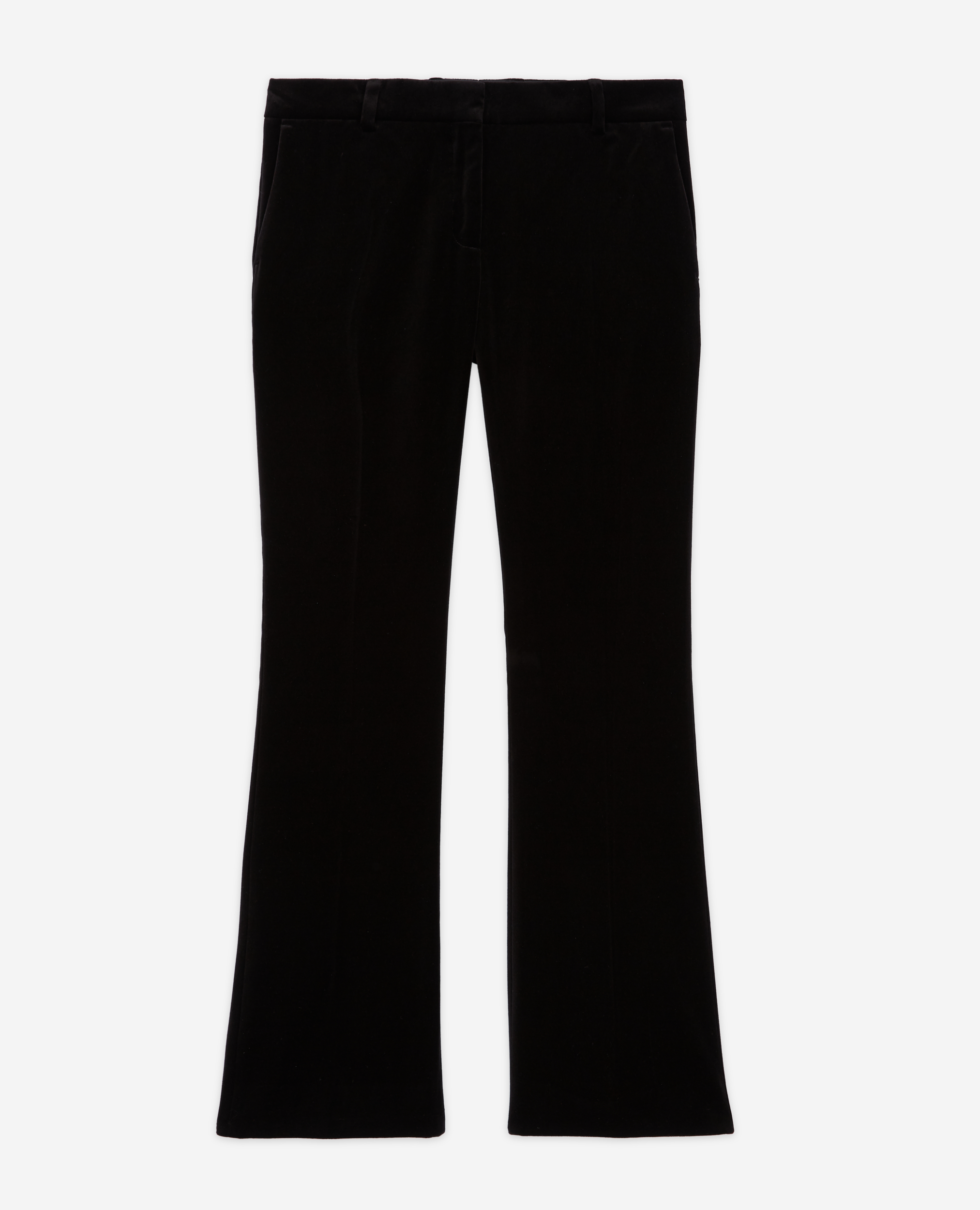 Black Velvet Flared Suit Pants