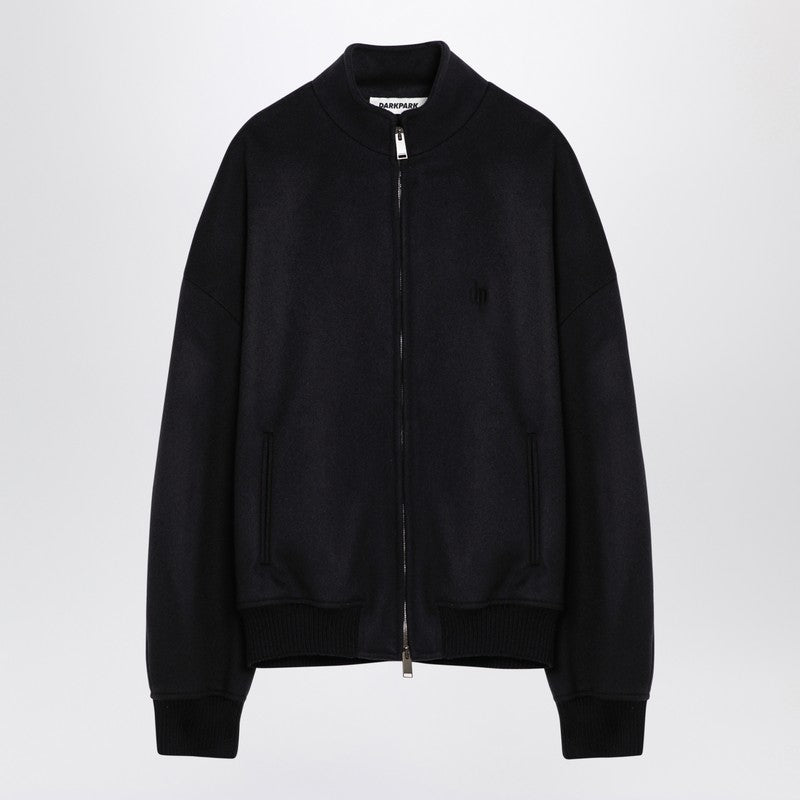 Black Wool Bomber Jacket