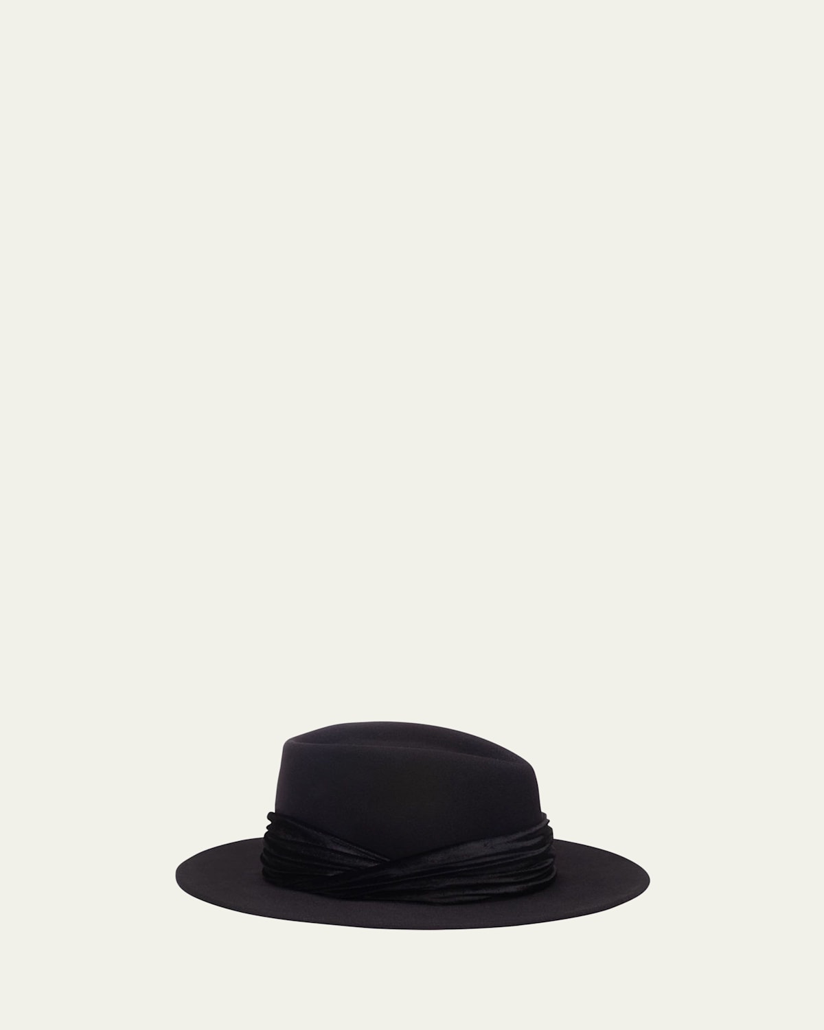 Blaine Wool Fedora Hat w/ Velvet Band