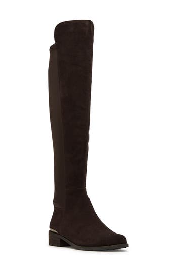 Blondo Valina Over-the-Knee Boot in Java Suede/Stretch Fabric at Nordstrom Rack, Size 6