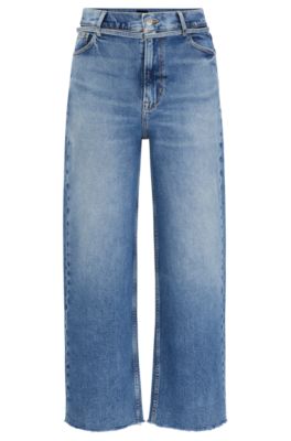 Blue jeans with belt detail- Blue Women's Jeans size 27