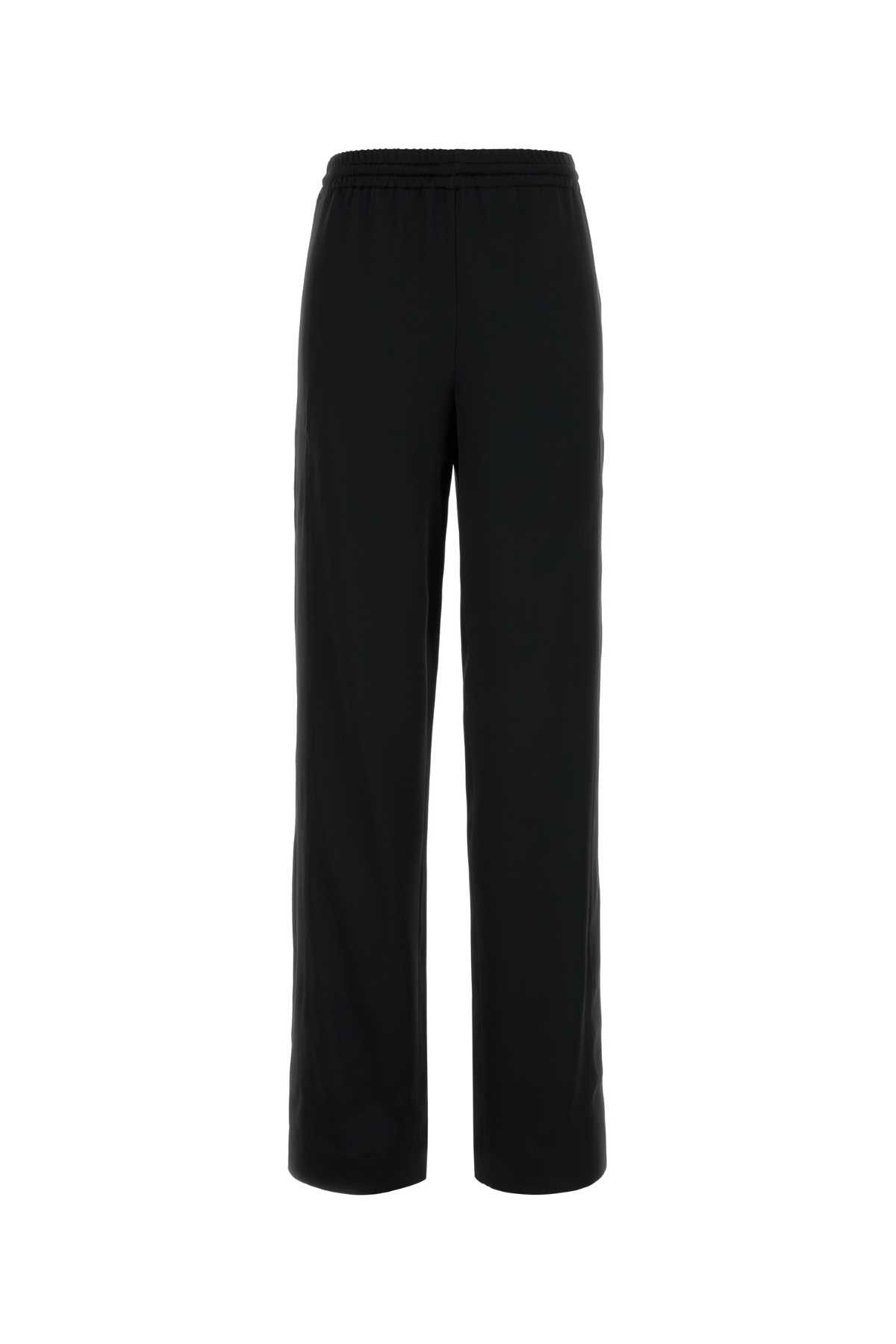 Blumarine Black Stretch Satin Joggers, Women's (Size 27)