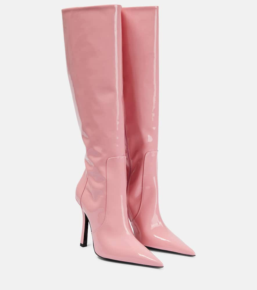 Blumarine Patent leather knee-high boots