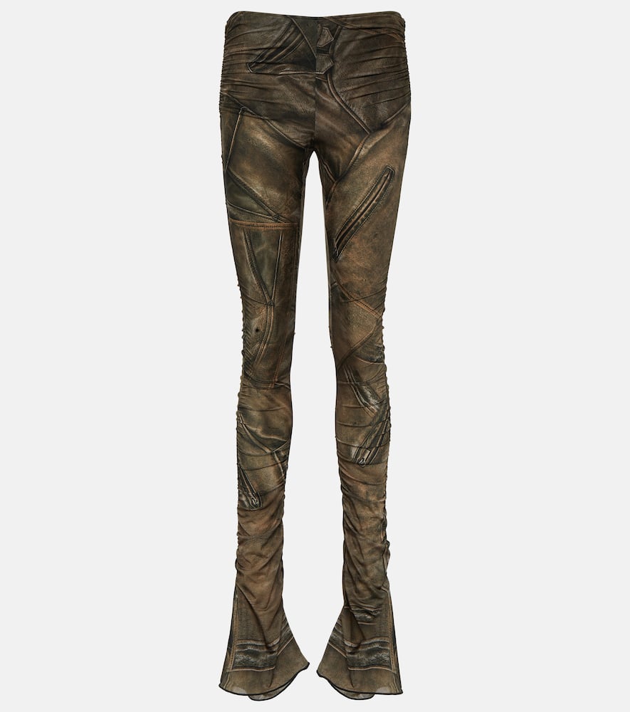 Blumarine Printed low-rise skinny pants