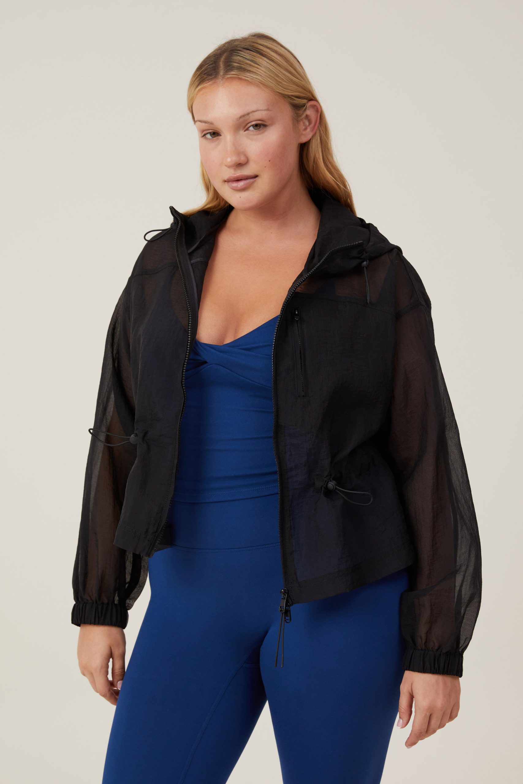 Body - Mesh Anorak - Black