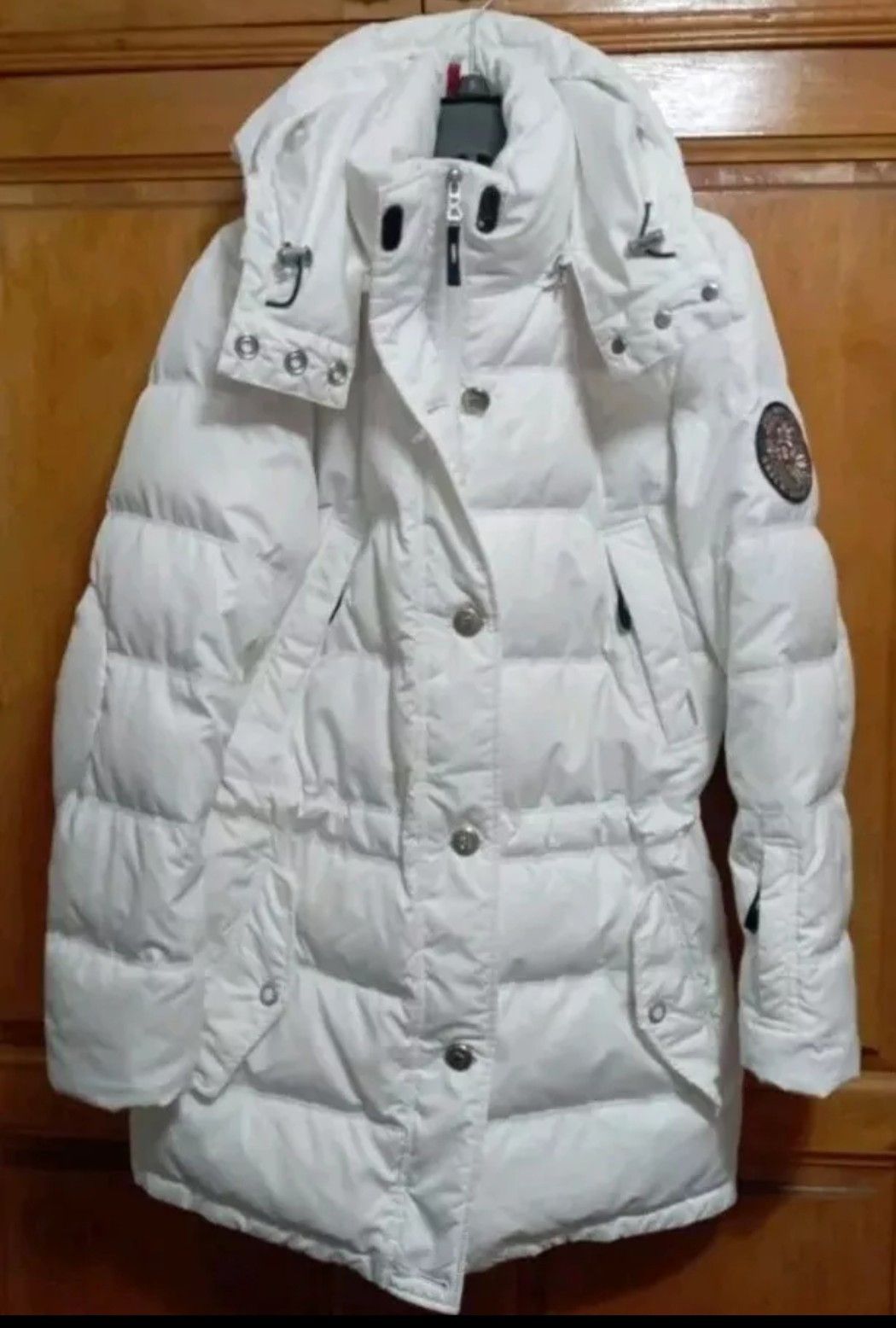 Bogner Fire+ Ice Ladies Down Ski Jacket Puffer Hooded in White, Women's (Size Medium)