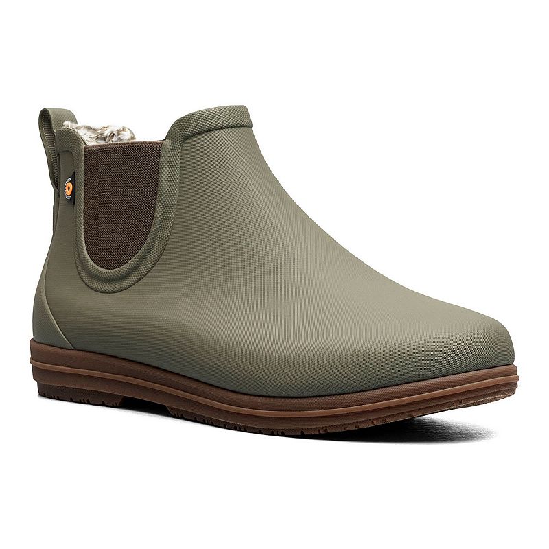 Bogs Sweetpea II Women's Plush Waterproof Chelsea Rain Boots, Size: 8, Dark Green