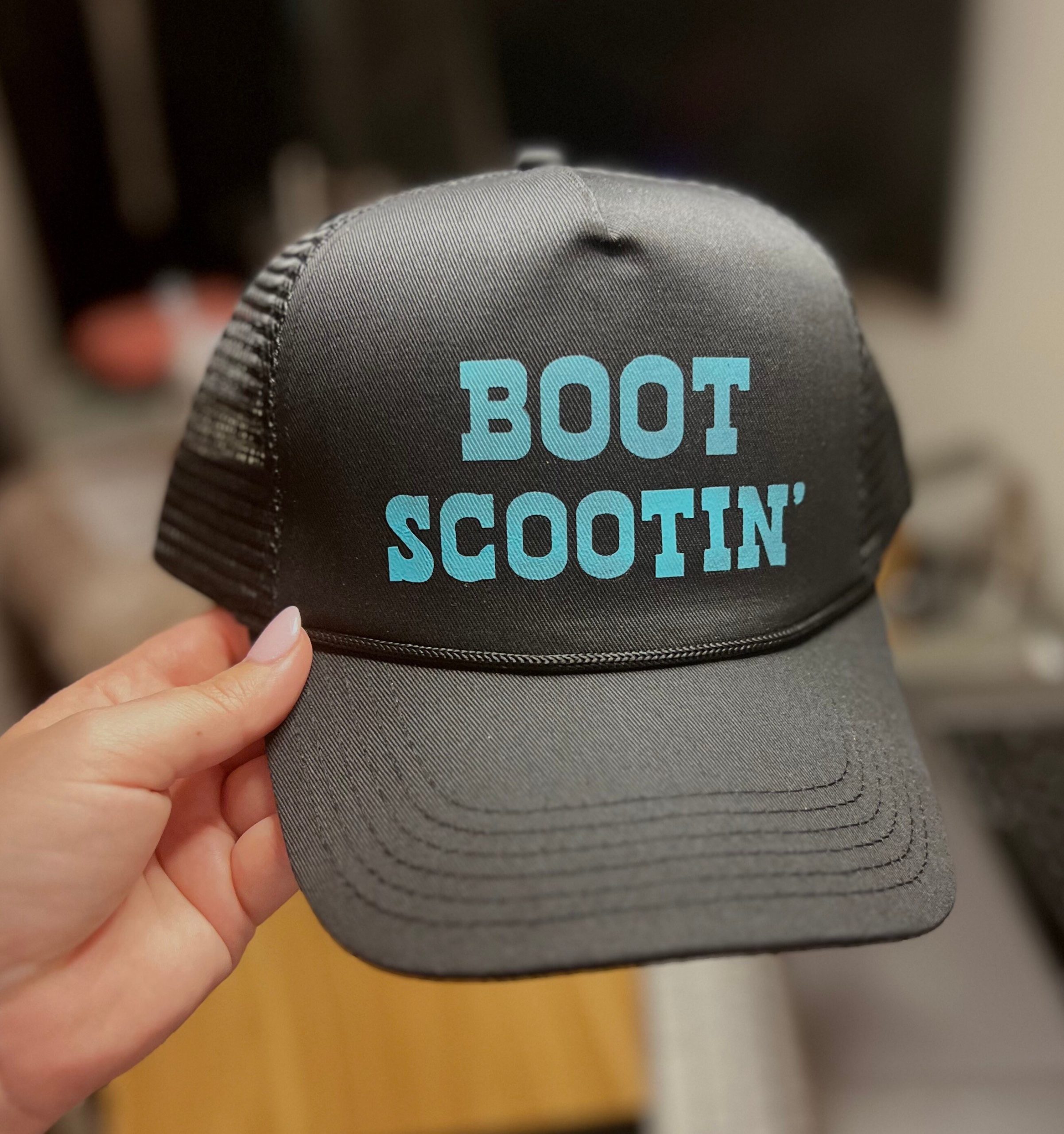 Boot Scootin 5 Panel Trucker Hat With Snapback & Rope Detail | Western Cowboy Style Spring Break Perfect For Beach Or Lake Days