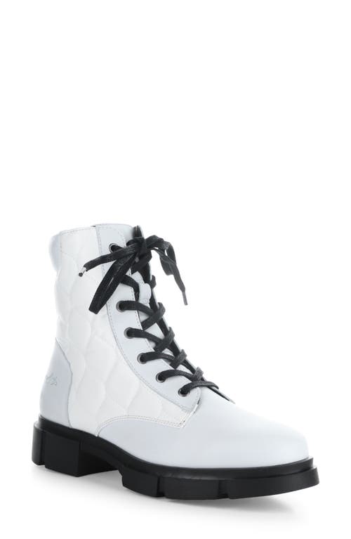 Bos. & Co. Libel Quilted Waterproof Combat Boot in White Feel/Acolchoado at Nordstrom, Size 5.5Us