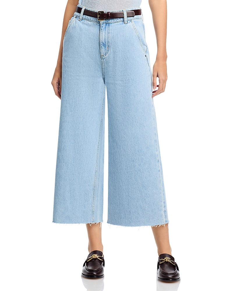 Boss Sorcerous High Rise Wide Leg Jeans in Blue