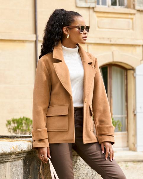 Boston Proper - Camel Neutral - Chic Lady Coat - XS