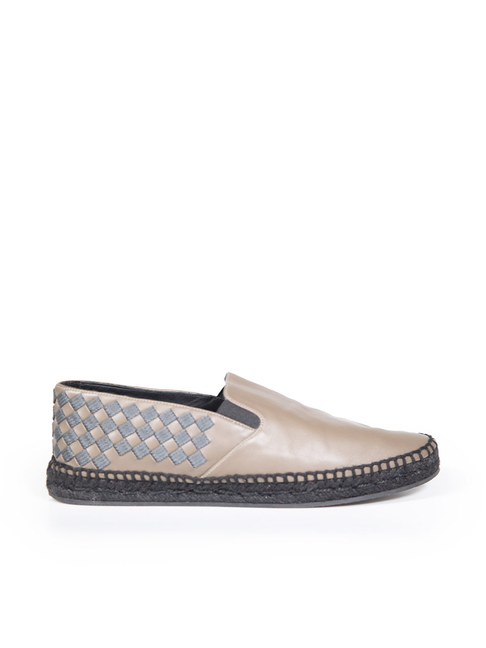 Bottega Veneta Brown Leather Intrecciato Espadrilles