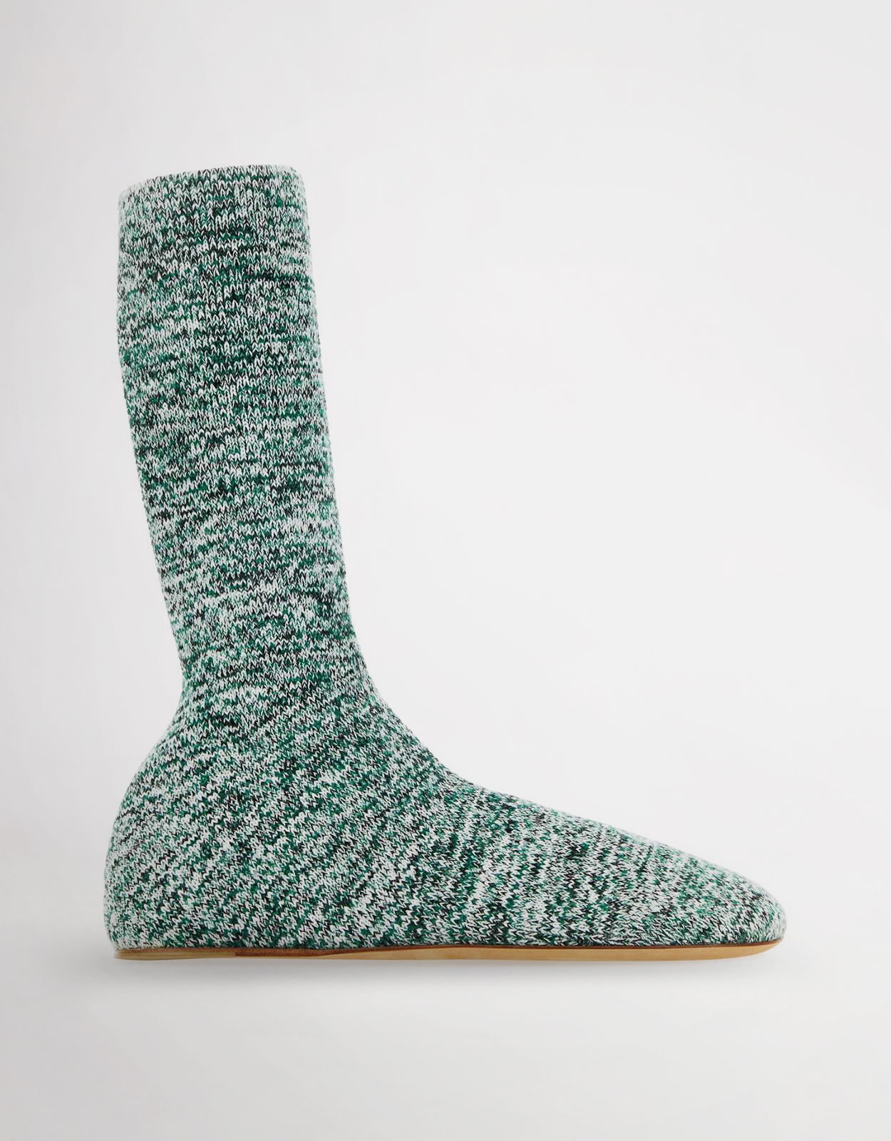 Bottega Veneta Domenica Wool Knitted Melange Sock Ankle Boots - 36