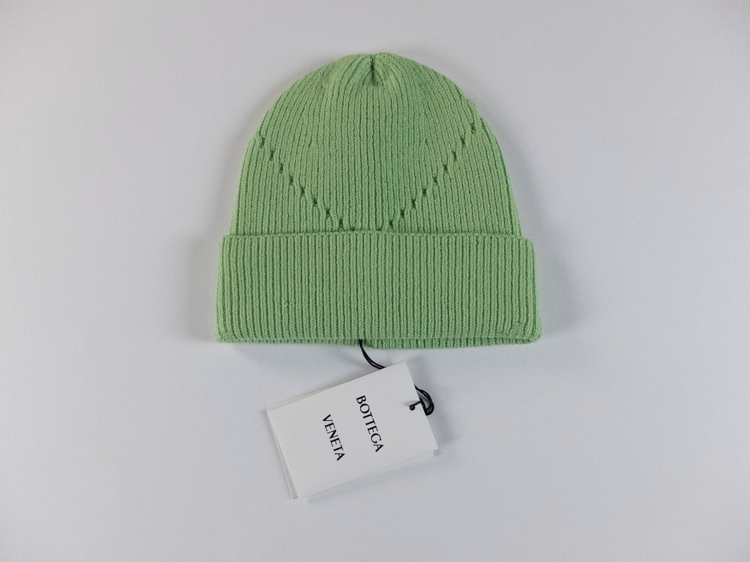 Bottega Veneta Pastel Green Cashmere Beanie Hat One Size, Women's