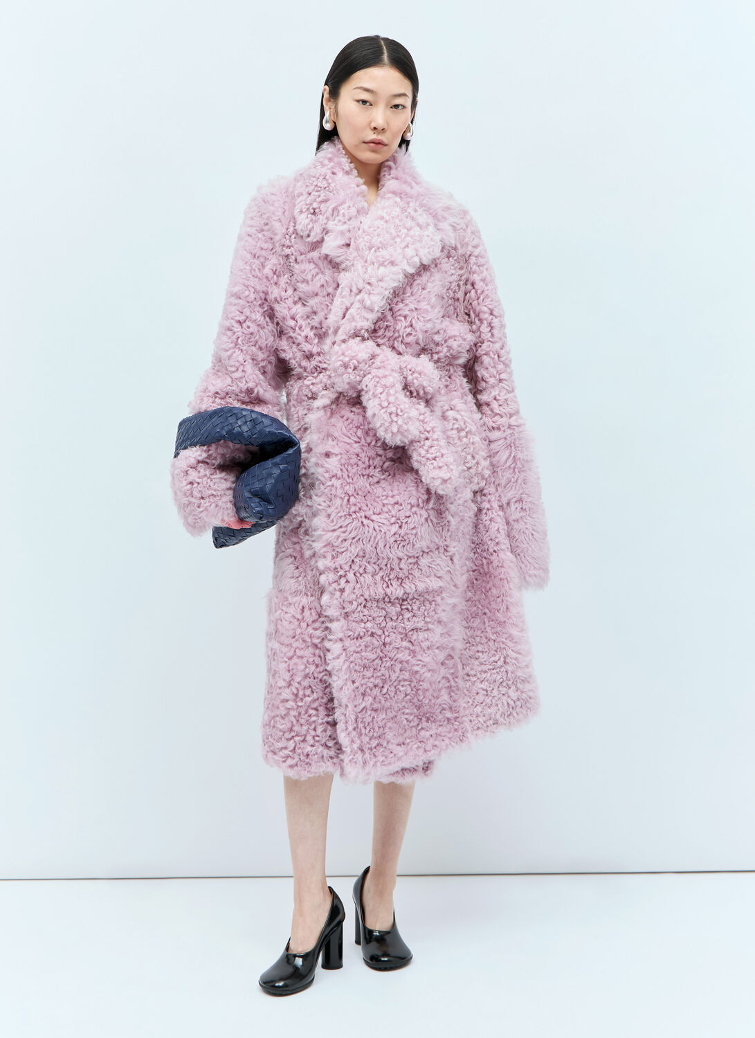 Bottega Veneta Shearling Coat - Woman Coats Pink It - 38