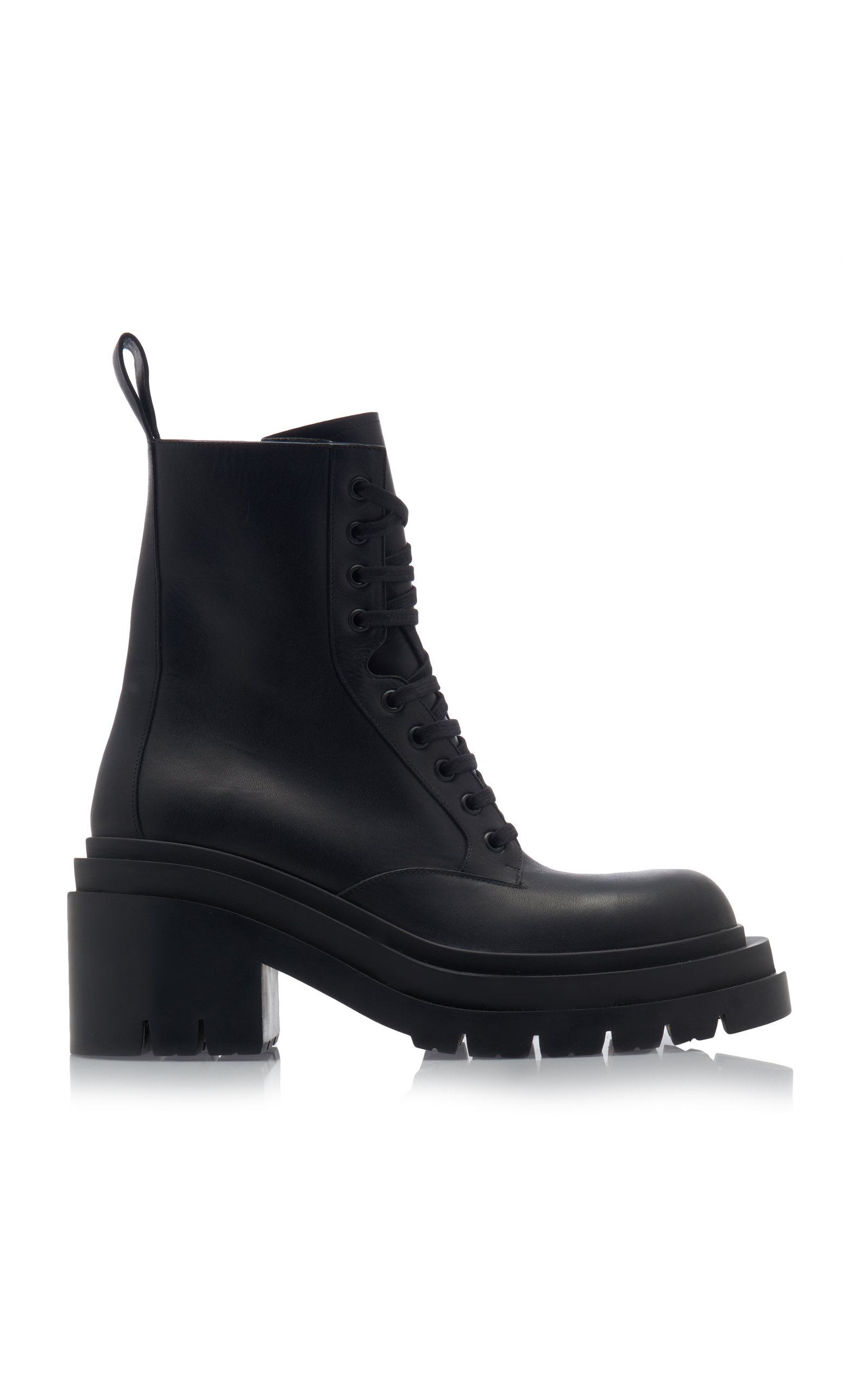 Bottega Veneta - The Lug Lace-Up Boots - Black - IT 39 - Moda Operandi