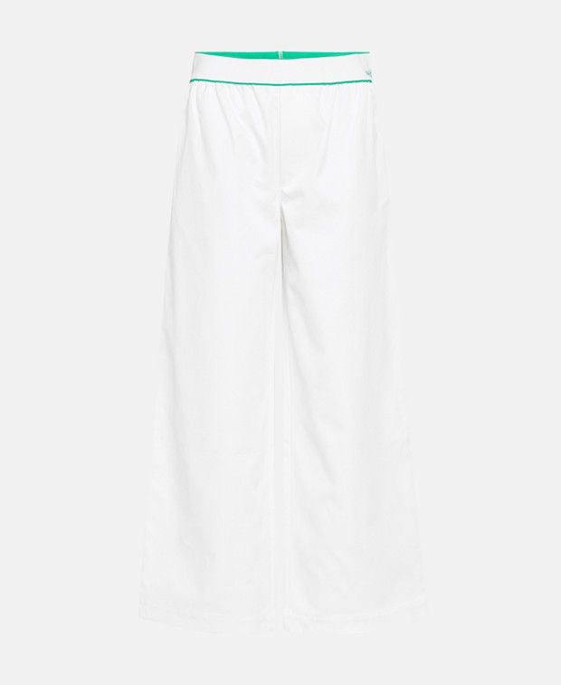 Bottega Veneta Wide-Leg Trousers in White, Women's (Size 30)