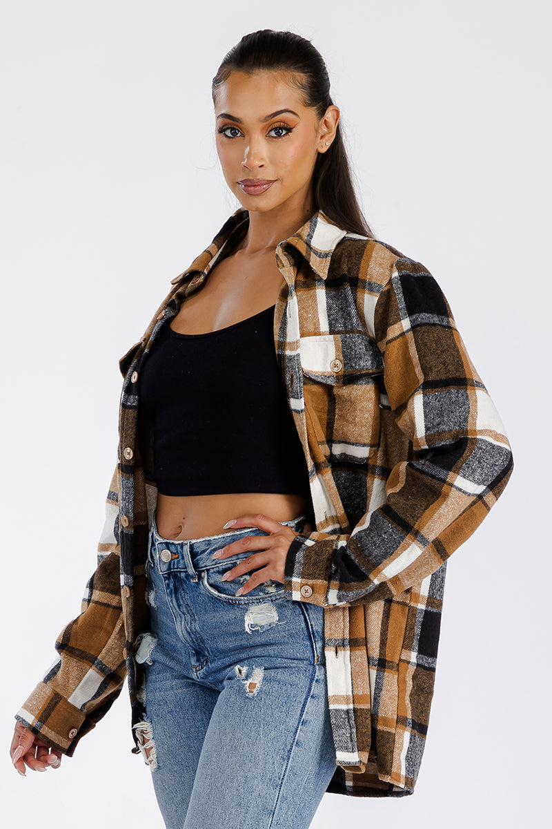 Boyfriend Oversized Soft Flannel Shacket