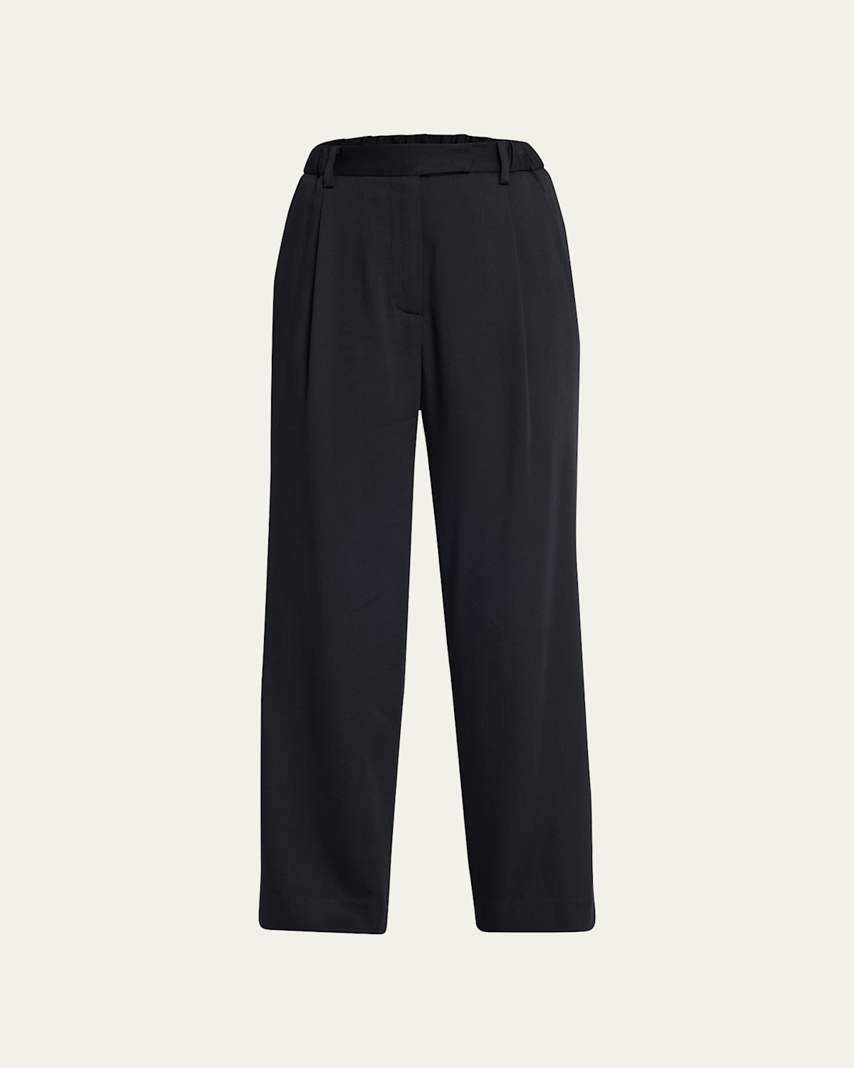 Boyfriend Pinstripe Wide-Leg Pants