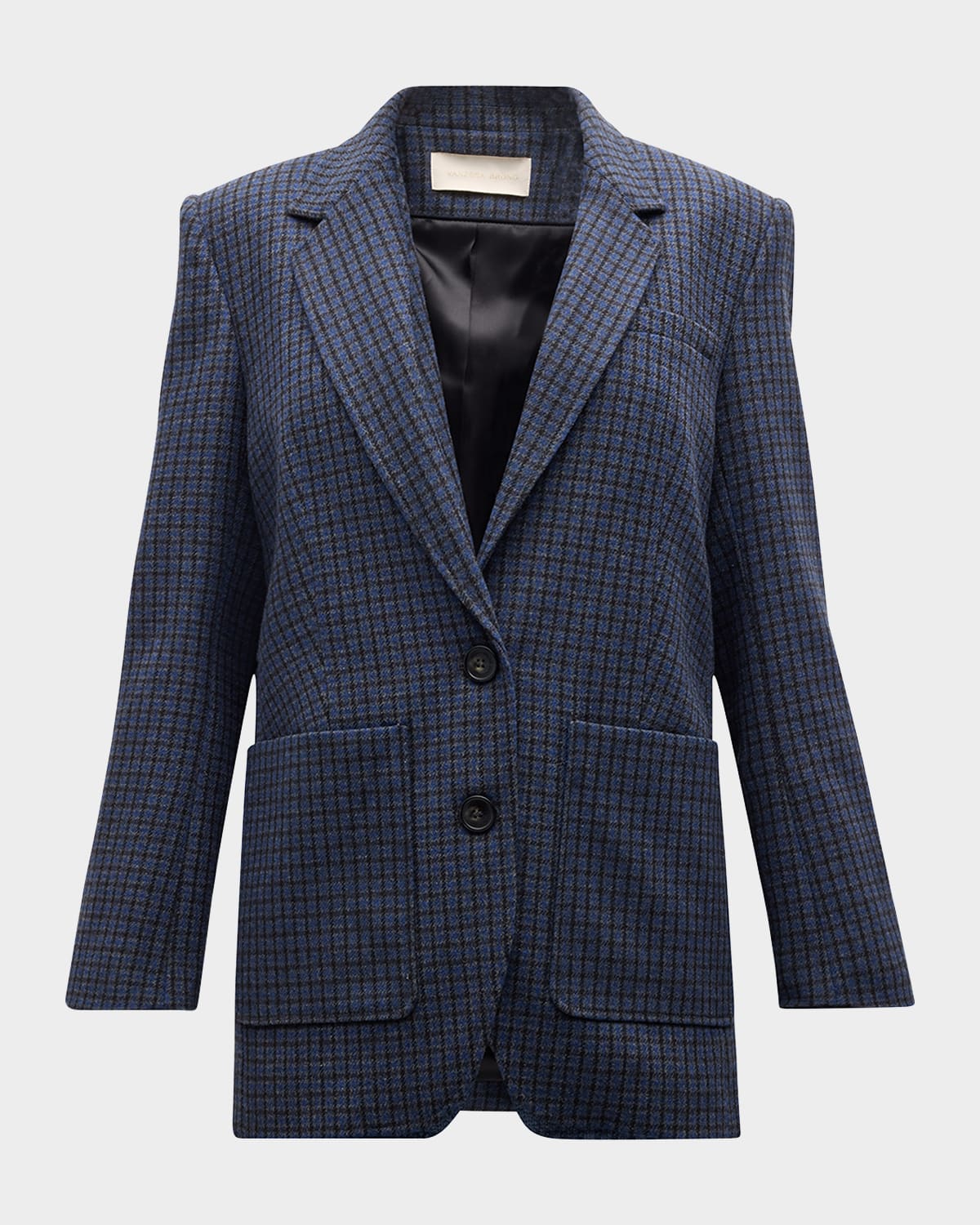 Bradley Single-Breasted Check Blazer