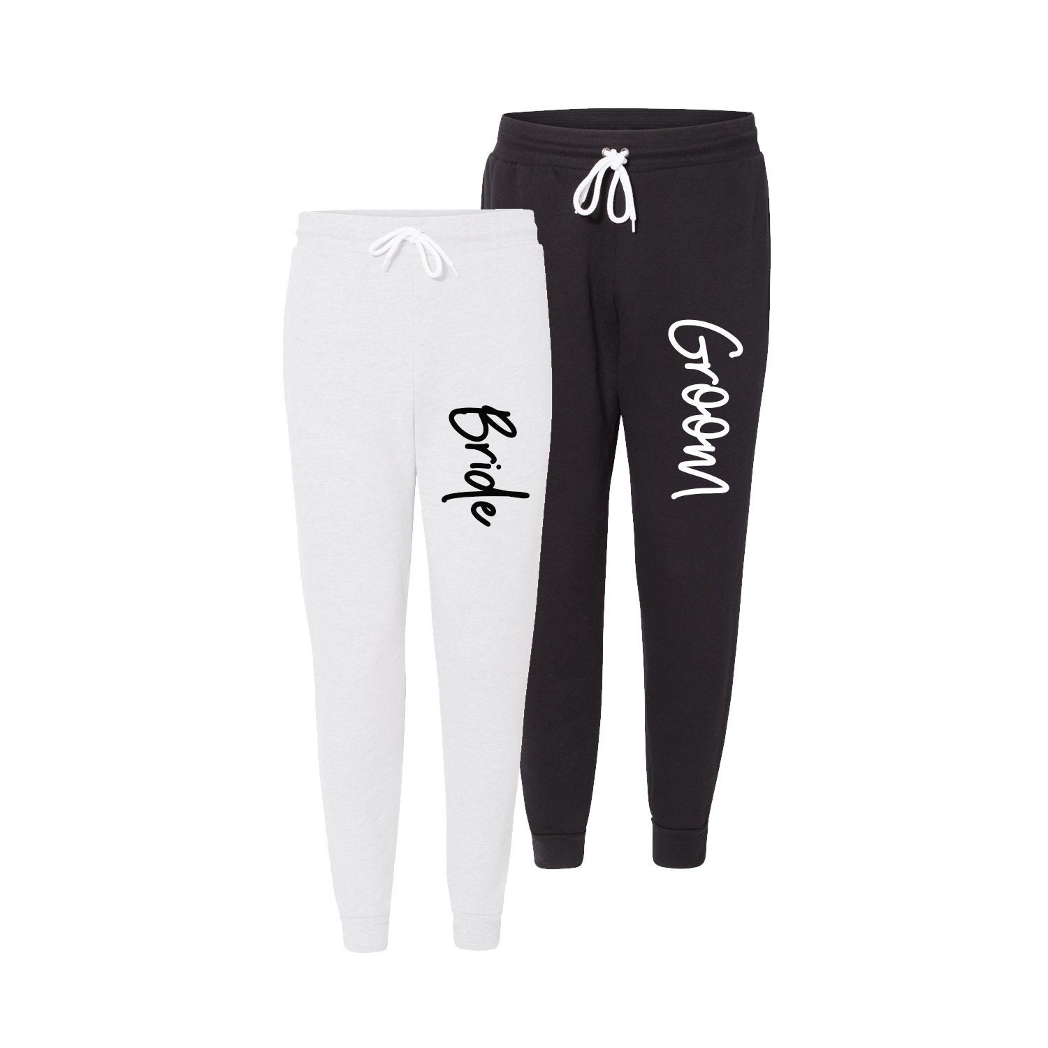 Bride & Groom Matching Joggers Sweatpants, Gifts For The Couple, Mr Mrs Jogger Pants, Engagement Gift, Honeymoon Gifts, His Hers Pants