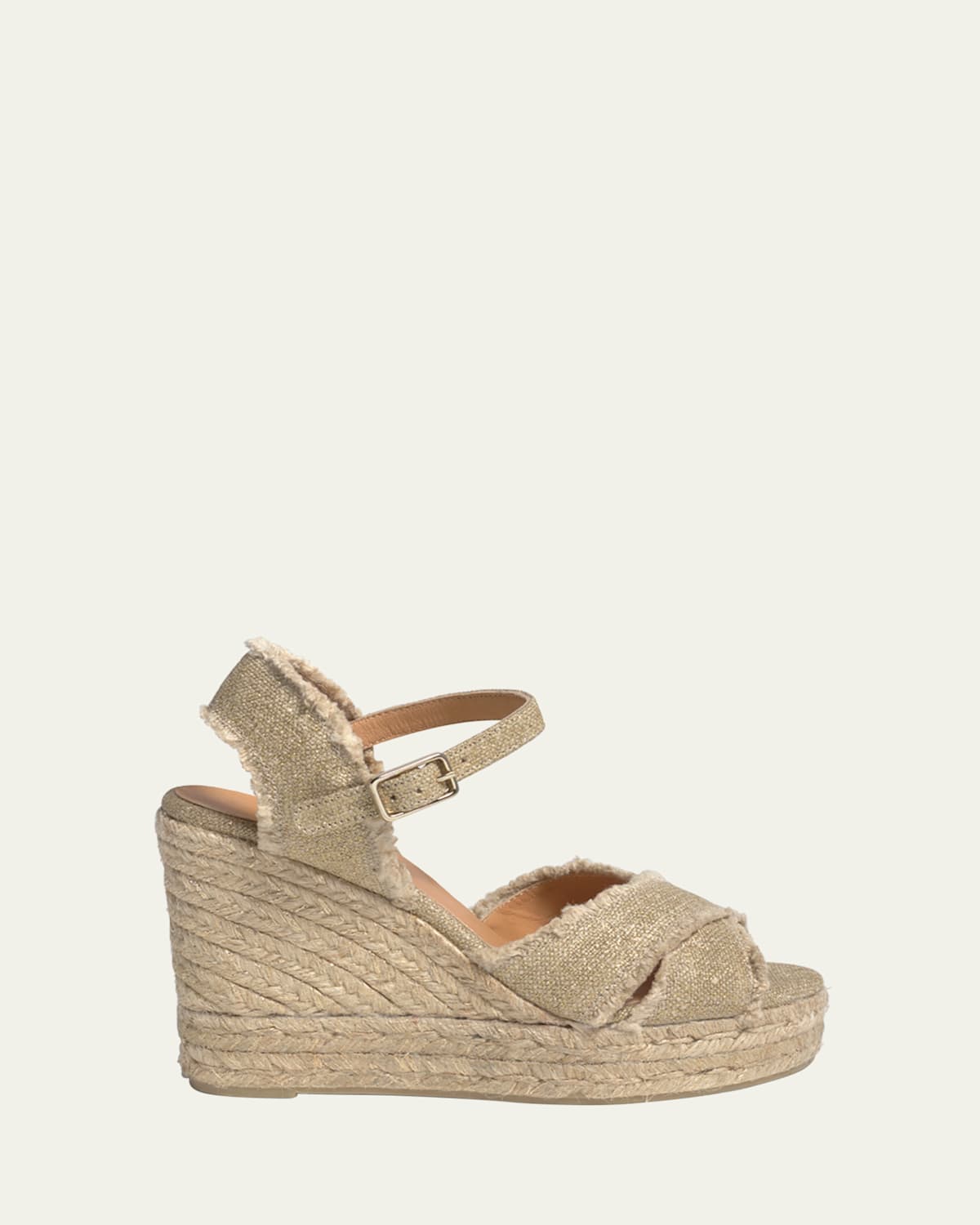 Bromelia 100mm Frayed Wedge Espadrilles