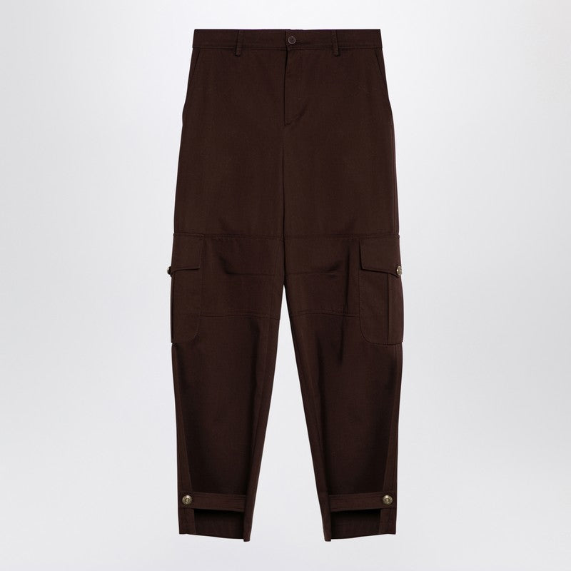 Brown Wide Cargo Trousers