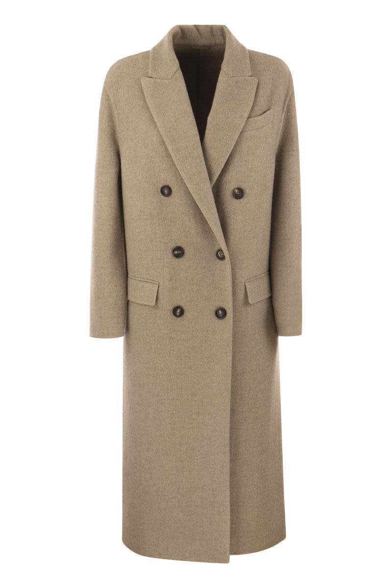 Brunello Cucinelli Double-Breasted Coat In Cashmere Cloth