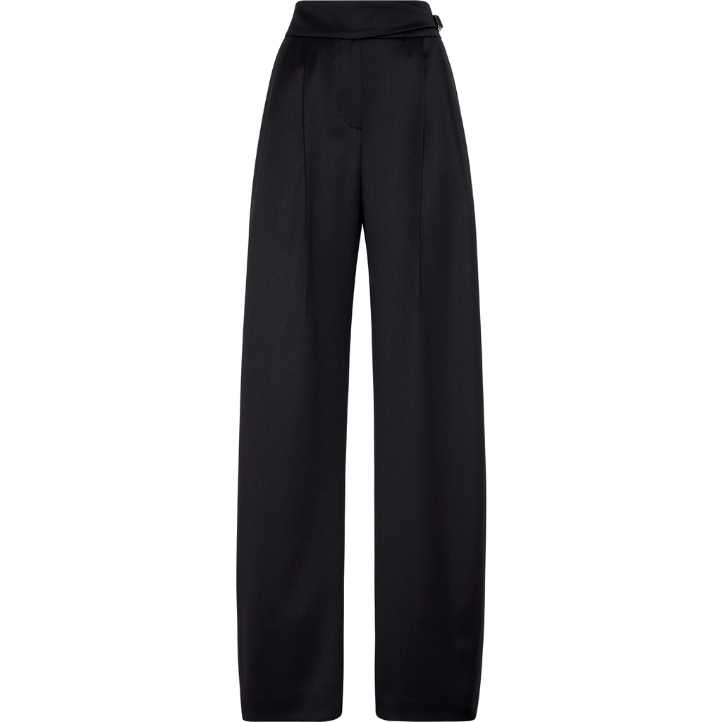 Brunello Cucinelli Loose Tailored trousers with monili in Black at Nordstrom, Size 36 It