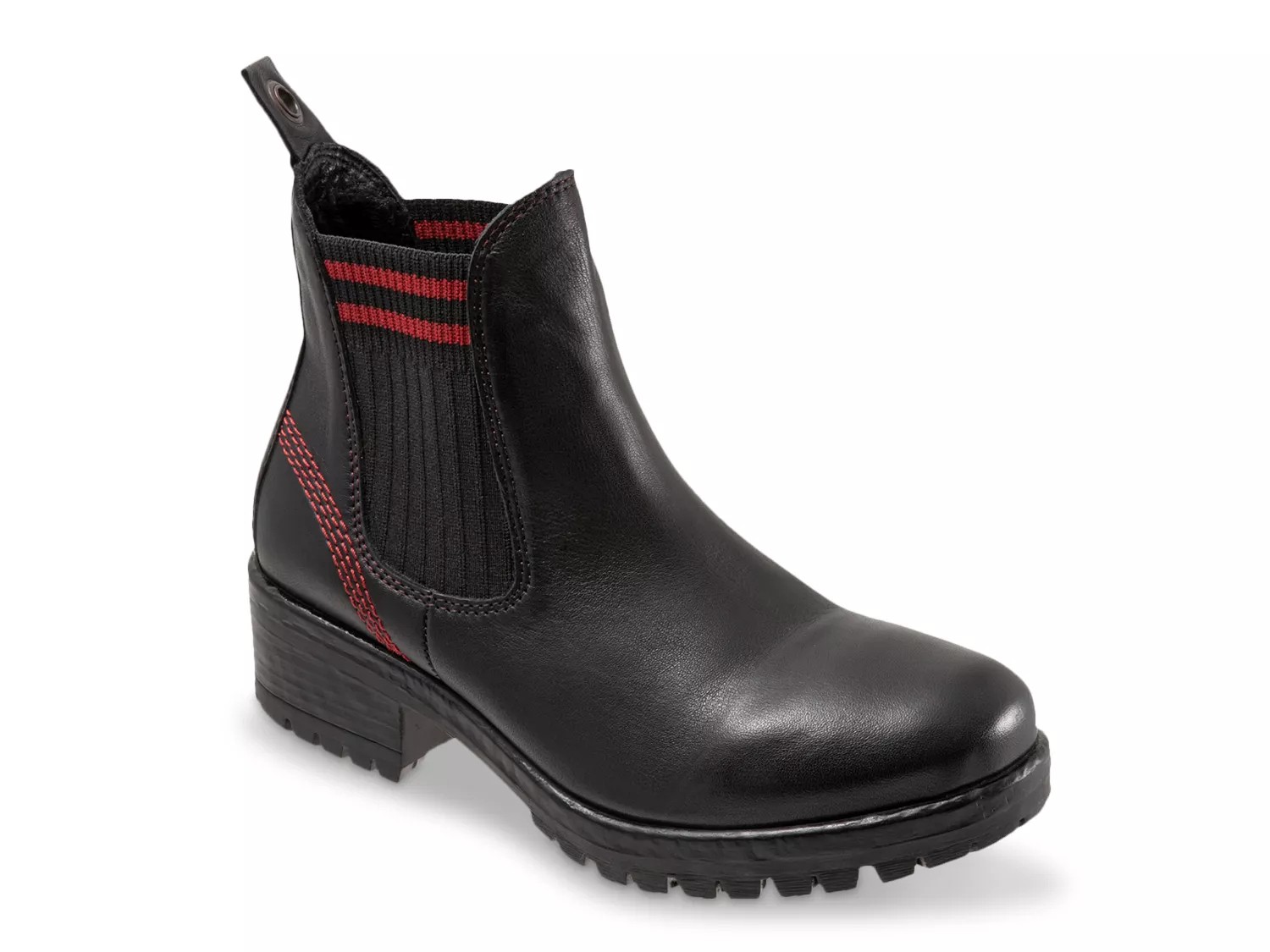 Bueno Florida Chelsea Boot | Women's | Black/Red | Size EU 36 / US 5.5-6 | Boots | Lug