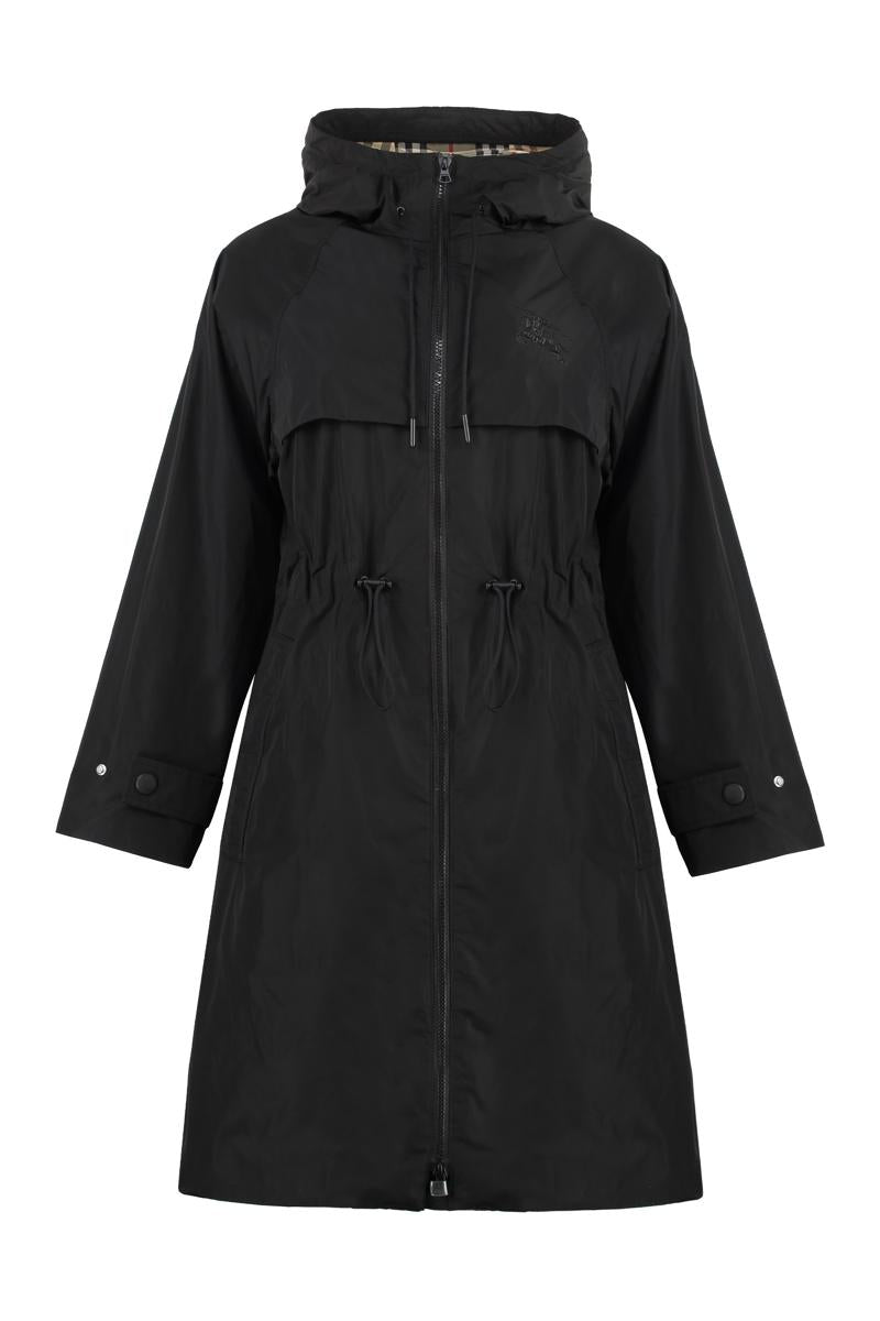 Burberry Hooded Techno Fabric Raincoat