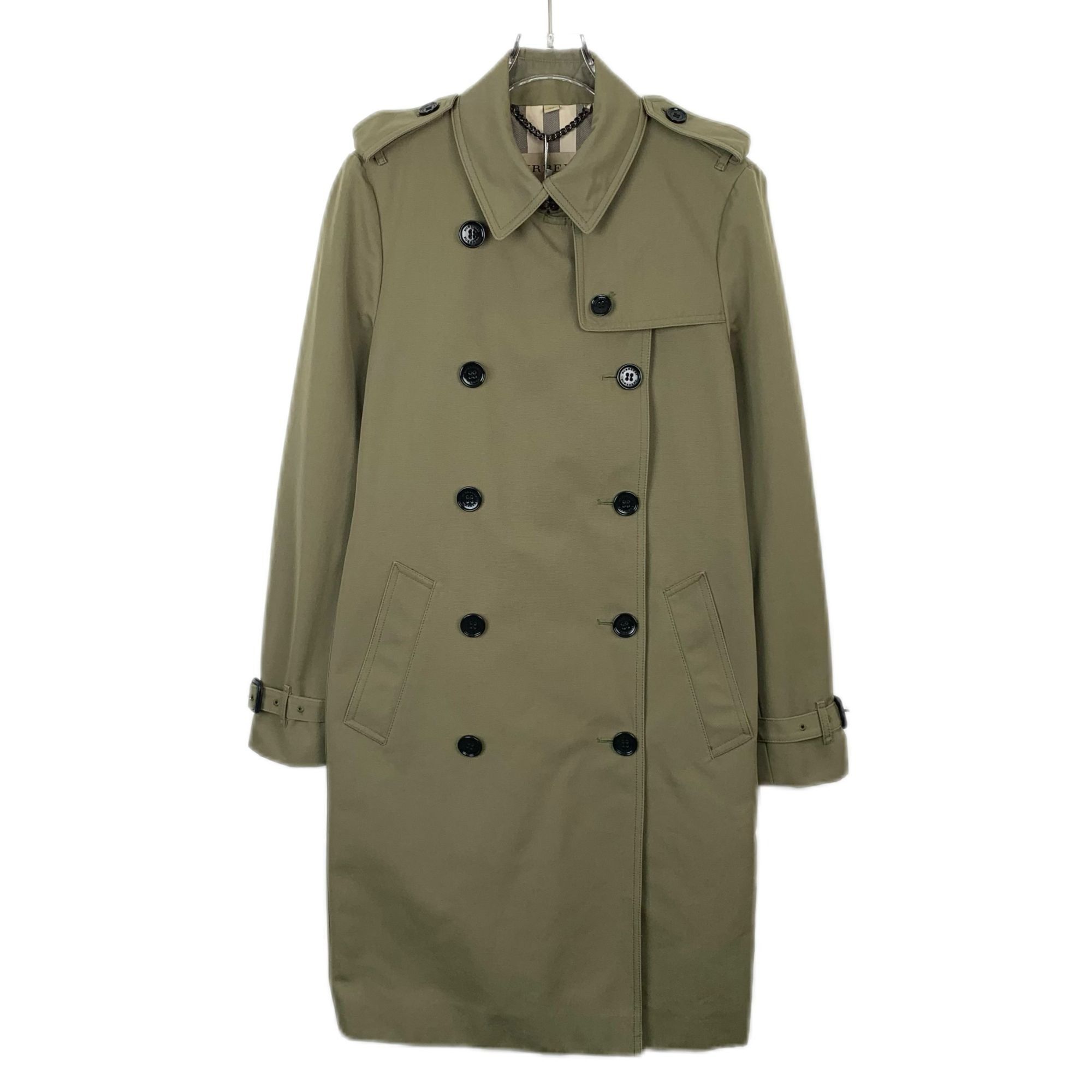 Burberry Military Green Double-Breasted Trench Coat (Size 4, Women's (Size Medium)