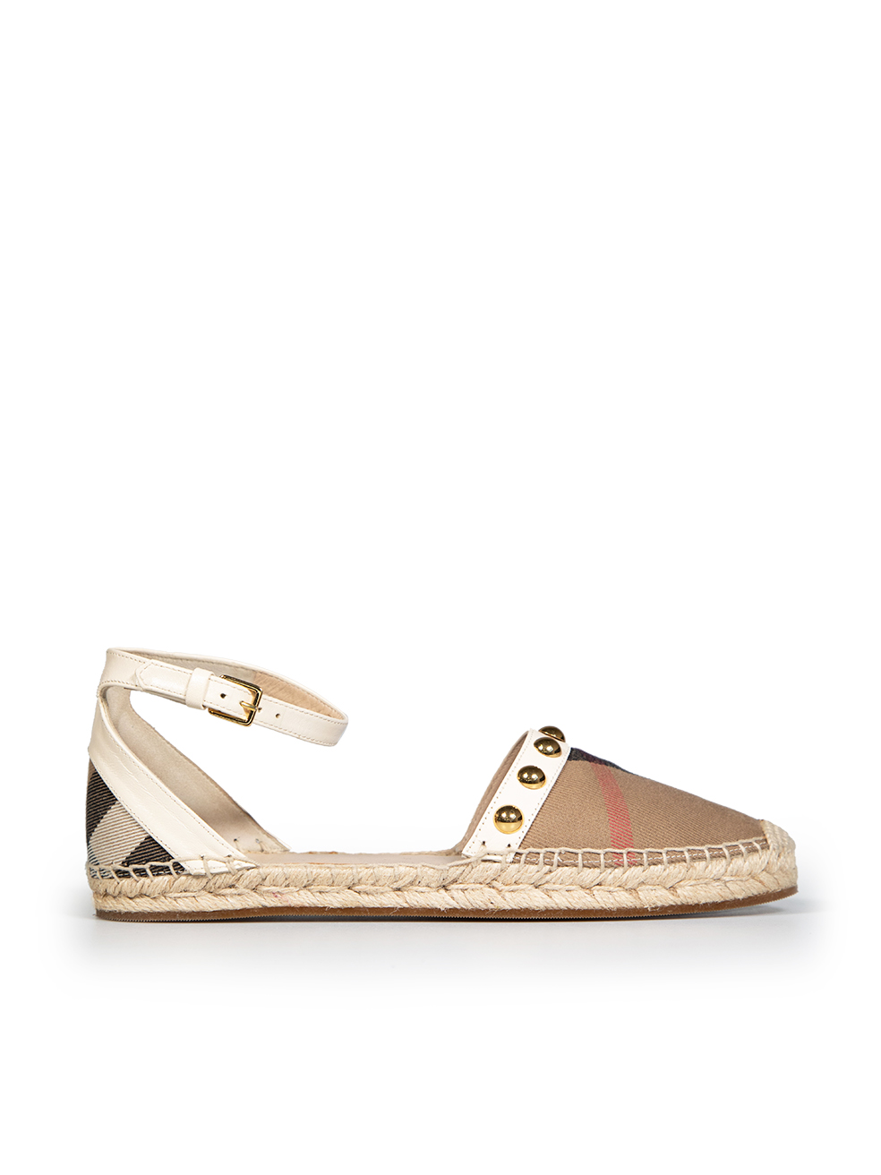 Burberry Studded Nova Check Abbingdon Espadrilles