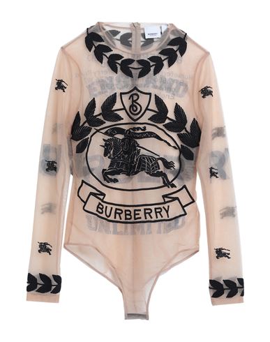 Burberry Woman Bodysuit Sand Size S Polyamide, Elastane