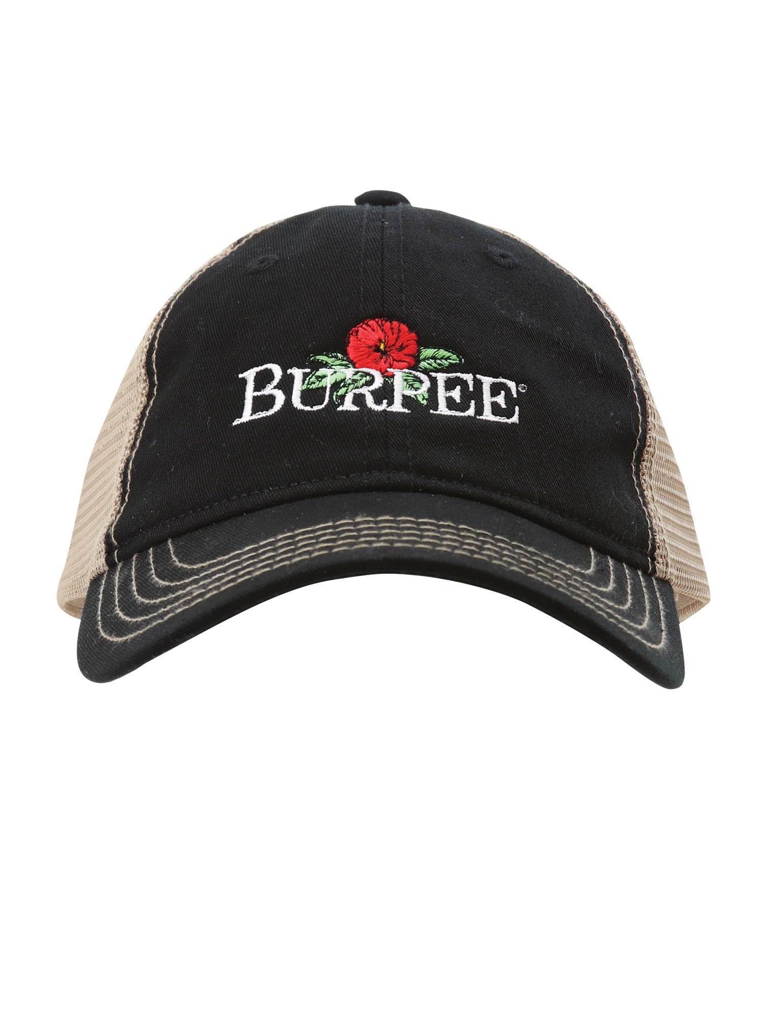 Burpee's Two-Tone Trucker Hat, Black/Tan