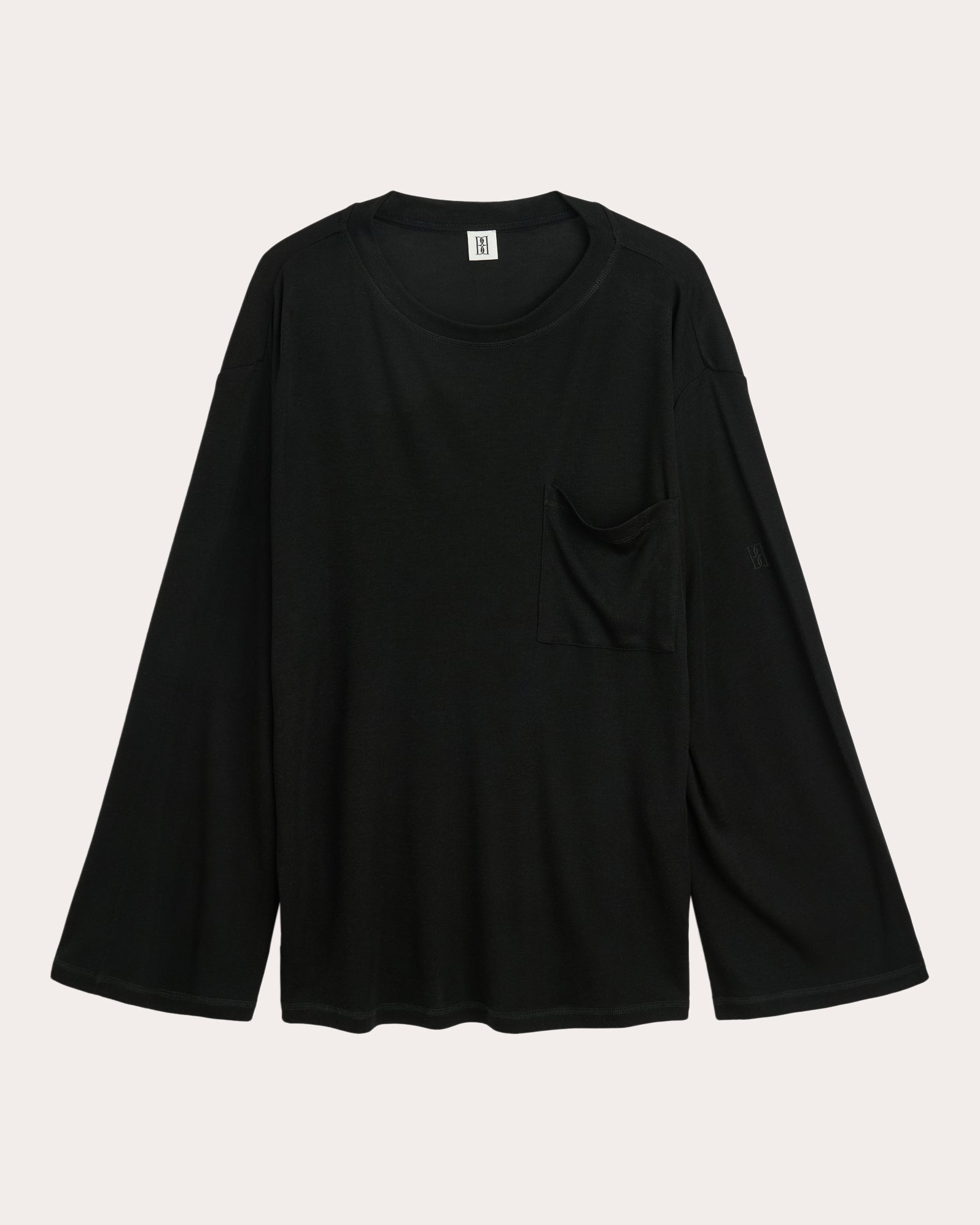 By Malene Birger Women's Fayeh Long-Sleeve Top in Black Lyocell