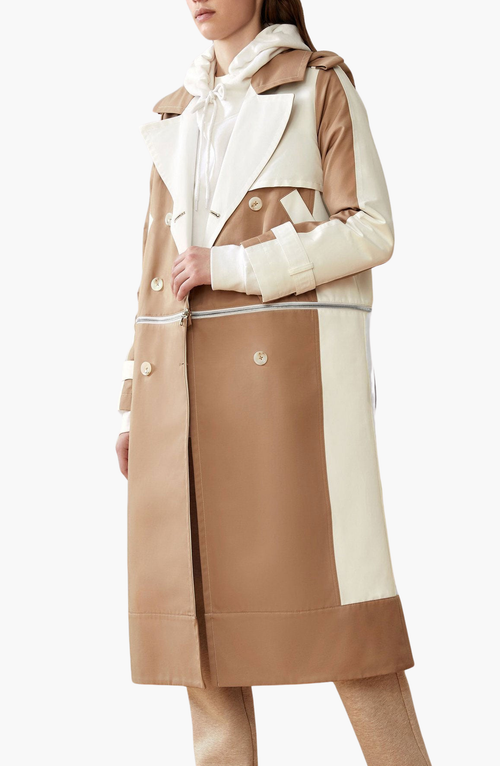 CAALO Water-Resistant Convertible Sustainable Trench Coat in Camel at Nordstrom, Size Medium